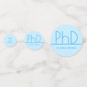 役職素晴らし名ライトブルーPhD コンフェッティ (正面)