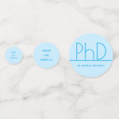 役職素晴らし名ライトブルーPhD コンフェッティ (裏面)