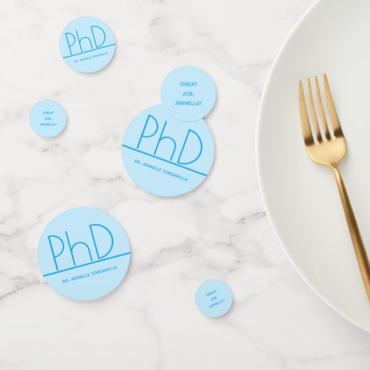 役職素晴らし名ライトブルーPhD コンフェッティ (グループ)