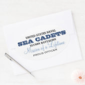 役誇りを持った員 楕円形シール (封筒)