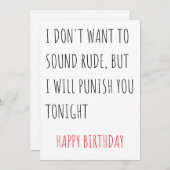 彼いけなおもしろいと彼女のためのハッピーバースデーカード シーズンカード (正面/裏面)