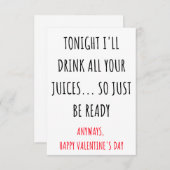 彼いけなと彼女のためのバレンタインのデイカード サンキューカード (正面/裏面)