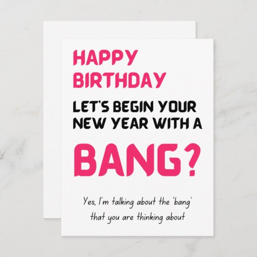 彼おもしろいいけなと彼女のためのハッピーバースデーカード シーズンカード (正面/裏面)