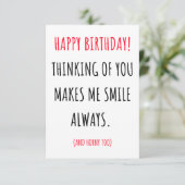 彼おもしろいいけなと彼女のための汚い誕生日カード サンキューカード (スタンド正面)