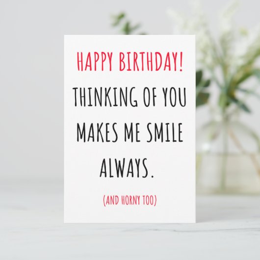 彼おもしろいいけなと彼女のための汚い誕生日カード サンキューカード (スタンド正面)