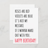 彼おもしろいいけなと彼女のための誕生日ギフトカード サンキューカード (正面/裏面)