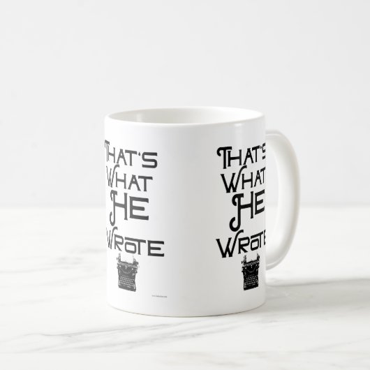 彼おもしろいが何を書作家 コーヒーマグカップ (正面右)