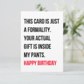 彼おもしろいと彼女のための汚いハッピーバースデーカード サンキューカード (スタンド正面)