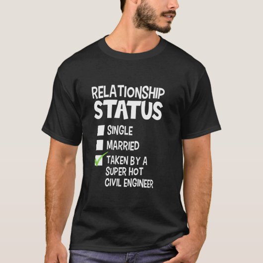 彼おもしろいと彼女の土木技師人間関係Sta Tシャツ (正面)