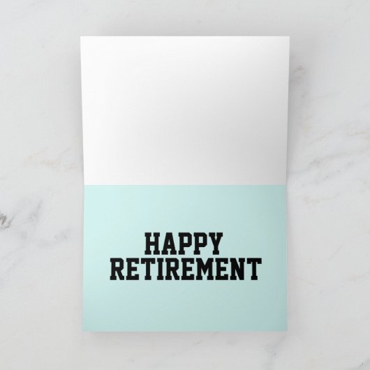 彼おもしろいにとって幸せな退職挨拶状 カード (内部)