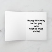 彼おもしろいにとって「悪い不機嫌スキル」誕生日カード カード (内部)
