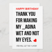 彼おもしろいのいけな汚いハッピーバースデーカード シーズンカード (正面/裏面)