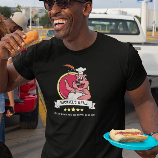 彼おもしろいのためのギフトBBQグリルパパ名Mens Tシャツ
