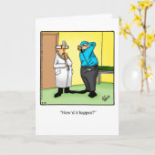 彼おもしろいのためのゴルフのユーモアのグリーティングカード カード (黄色い花)