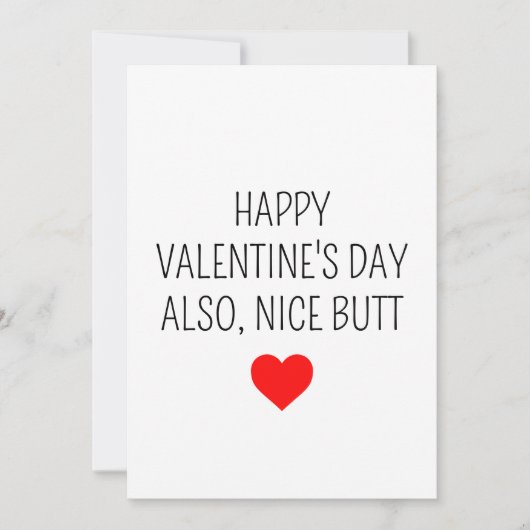 彼おもしろいのためのバレンタインデーのカード 招待状 (正面)