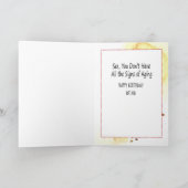 彼おもしろいのための生意気な漫画パーソナライズされた誕生日 カード (内部)