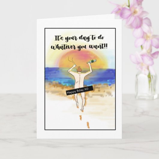 彼おもしろいのための誕生日カード:父、グランパ、息子 カード (蘭)