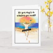 彼おもしろいのための誕生日カード：父、グランパ、息子 カード (黄色い花)