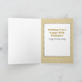 彼おもしろいのための70番目の誕生日男性の漫画ワイン カード (内部)