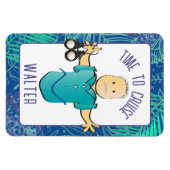 彼おもしろいのクルーズドアのための男の双眼鏡の漫画 マグネット (横)