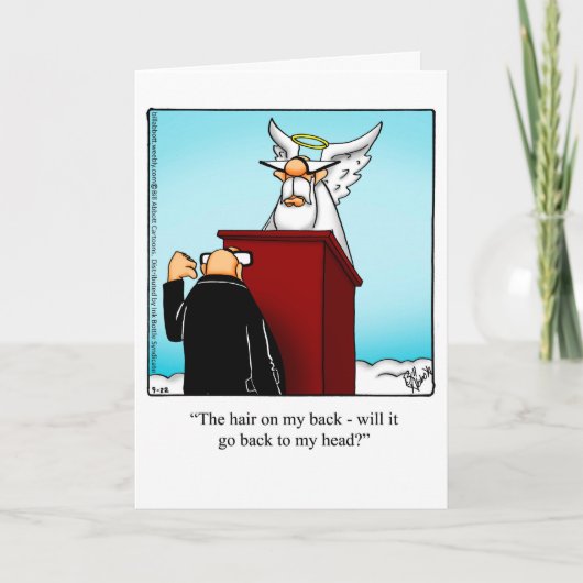 彼おもしろいのハッピーバースデーグリーティングカード カード (正面)