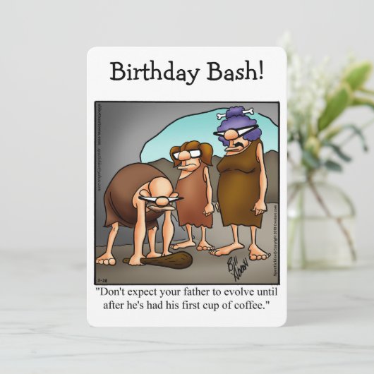 彼おもしろいのバースデーパーティ招待状 招待状 (スタンド正面)