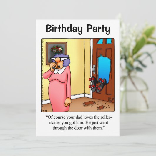 彼おもしろいのバースデーパーティ招待状 招待状 (スタンド正面)