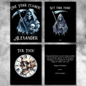 彼おもしろいの不気味死神誕生日 カード