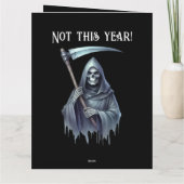 彼おもしろいの不気味死神誕生日 カード (裏面)