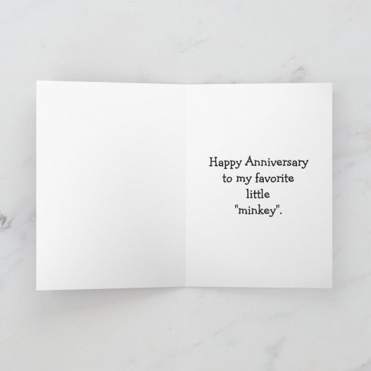 彼おもしろいの周年記念ユーモアあいさつカード カード (内部)