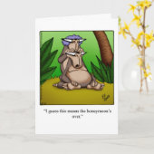 彼おもしろいの周年記念ユーモアあいさつカード カード (黄色い花)