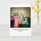 彼おもしろいの周年記念ユーモアあいさつカード カード (黄色い花)