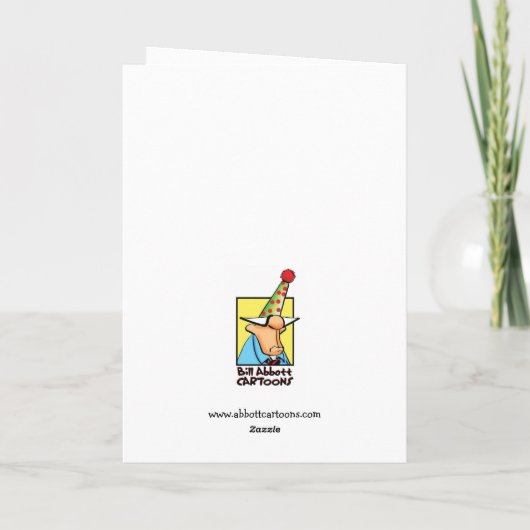 彼おもしろいの周年記念ユーモアあいさつカード カード (裏面)