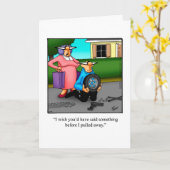 彼おもしろいの周年記念ユーモアあいさつカード カード (黄色い花)