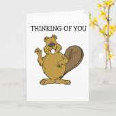 彼おもしろいの考える為のカードだ、ビーバー カード (黄色い花)