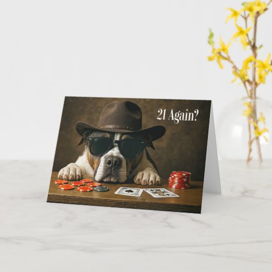 彼おもしろいの誕生日カード賭博 カード (黄色い花)