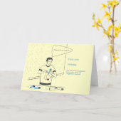 彼おもしろいの誕生日カード カード (黄色い花)