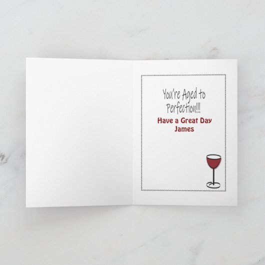 彼おもしろいの誕生日カード – 皮肉 カード (内部)