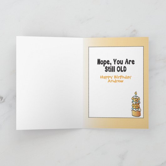 彼おもしろいの誕生日カード – Sassyとおもしろい カード (内部)