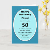 彼おもしろいの誕生日名前と年齢の挨拶を追加 カード (黄色い花)