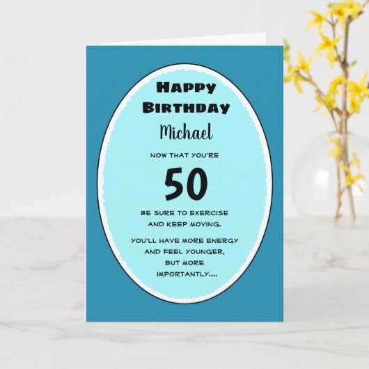 彼おもしろいの誕生日名前と年齢の挨拶を追加 カード (黄色い花)