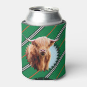 彼おもしろいは太ったユーモアモダンは緑の黒で 缶クーラー (缶正面)