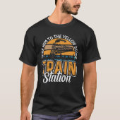 彼おもしろいをイエローストーン駅に連れて行く Tシャツ (正面)