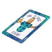 彼おもしろいクルーズキャビンドアのための漫画の休暇 マグネット (左側)