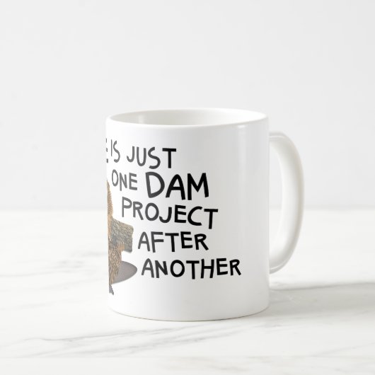 彼おもしろい忙し又は彼女の贈り物の紅茶または彼女のためのビーバー コーヒーマグカップ (正面右)