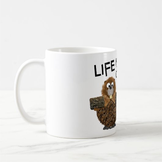 彼おもしろい忙し又は彼女の贈り物の紅茶または彼女のためのビーバー コーヒーマグカップ (左)