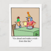 彼おもしろい用誕生日ユーモアはがき ポストカード (正面)