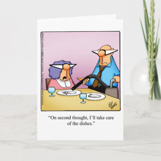 彼おもしろい結婚の記念日カード カード (正面)