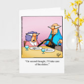 彼おもしろい結婚の記念日カード カード (黄色い花)