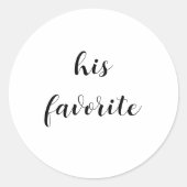 彼お気に入りのと彼女のお気に入りのステッカー結婚は ラウンドシール (正面)